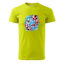 Yin & Yang Koi kapor - červený