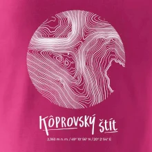 Kôprovský štít - vrstevnice v kruhu