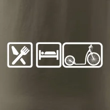 Eat sleep kolobežka veľké a malé koleso