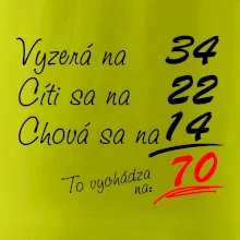 Vyzerá, cíti sa, chová sa - 70 rokov