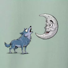 Parové tričko - Vlk a mesiac