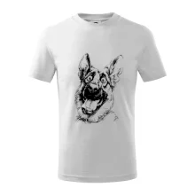 Čiernobiela karikatúra Nemecký ovčiak