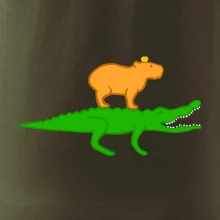 Kapybara na krokodílovi