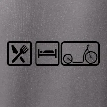 Eat sleep kolobežka veľké a malé koleso