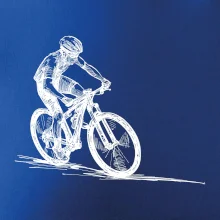 MTB kreslený cyklista