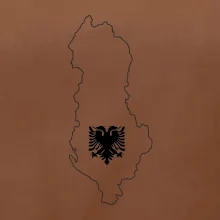 Albánsko obrys mapa