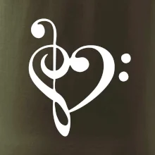 Husľový kľúč srdce Husľový kľúč srdce