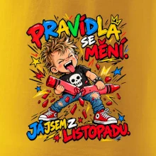 Pravidla se mění listopadový rebel s rozlomenou pastelkou