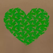 Vianočné jelene v srdci