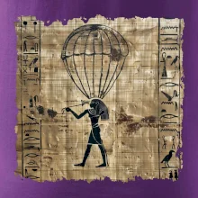 Egyptské hieroglyfy parašutista