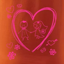 Svadba - kreslené srdce