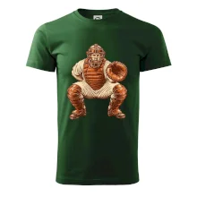 Baseballový catcher retro rytina