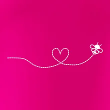 Dráha letu včely - srdce