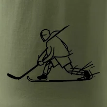 Kreslený hokejista tučnou fixkou Kreslený hokejista tučnou fixkou