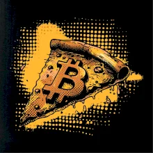 Bitcoin oranžová pizza