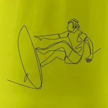 Surfer na vlne jedným ťahom