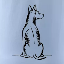 Pes kreslený zozadu Pes kreslený zozadu