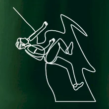 Lezec na skale jedným ťahom