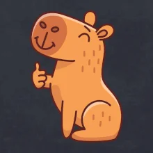 Kapybara s palcom hore Kapybara s palcom hore