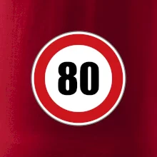 Dopravná značka - obmedzenie rýchlosti 80
