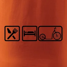 Eat sleep kolobežka veľké a malé koleso