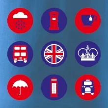 Anglicko symboly v kruhoch