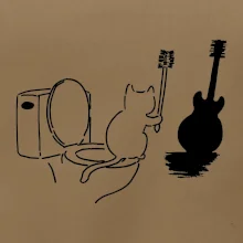 Mačka a gitara WC