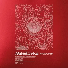 Milešovka - vrstevnice v obdĺžniku