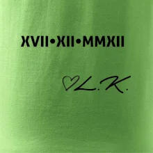 Dátum výročia a iniciály