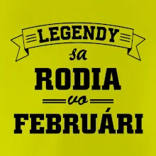Legendy sa rodia vo februári