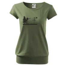 Disc golf - žena čierny obrázok