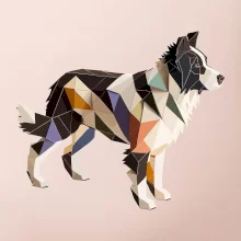 Border kólia zlepená z papiera