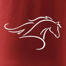 Kôň - bežiaci silueta hlavy