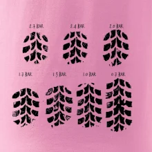 Pneumatiky - obtlačok v závislosti na tlaku