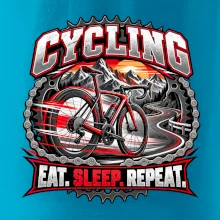 Bicykel medzi horami eat sleep repeat