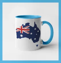 Austrália - vlajka mapa