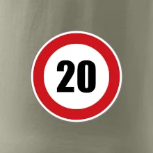 Dopravná značka - obmedzenie rýchlosti 20