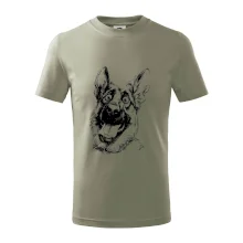 Čiernobiela karikatúra Nemecký ovčiak