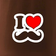 i love mustache - obrys