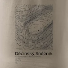 Děčínský Sněžník - vrstevnice v obdĺžniku