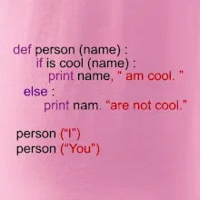 Python I am cool, You are not cool