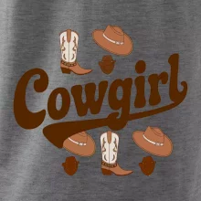 Cowgirl nápis a oblečenie Cowgirl nápis a oblečenie