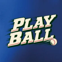 Play ball retro sportovní nápis
