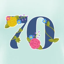 Kvetinové číslo kreslené - 70