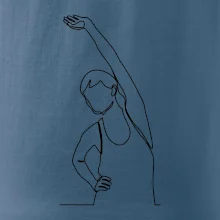 Preťahujúca sa žena jedným ťahom