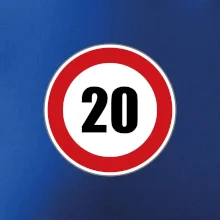 Dopravná značka - obmedzenie rýchlosti 20 Dopravná značka - obmedzenie rýchlosti 20