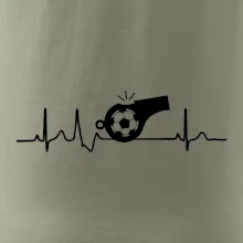 EKG futbal rozhodca a píšťalka