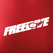 Freedive - nápis s potápačom