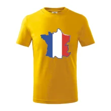 Francúzska vlajka mapa obrys