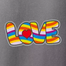 Love nápis dúhový